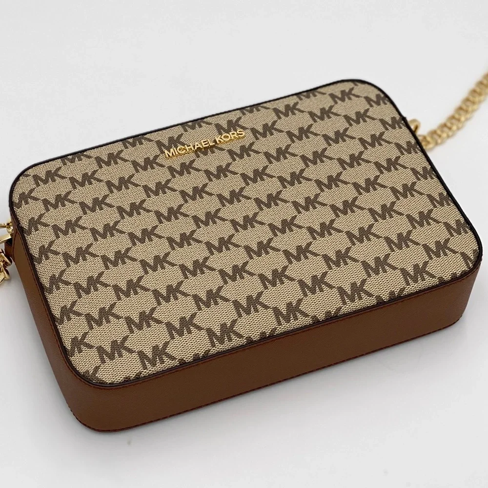 MICHAEL KORS LARGE EW CROSSBODY NAT/ LUGGAGE - Picture 12 of 16